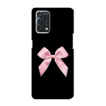 Чехол банты для Oppo A95 – Бант на черном