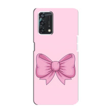 Чехол банты для Oppo A95 – Розовый бантик