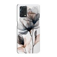 Чохол з квітковим принтом на Оппо А95 – Квіти на білому