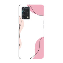Чехол цветочный дизайн для Oppo A95 – Розовый фон