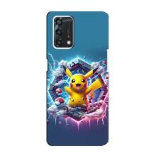 Чехол с Пикачу на Oppo A95 – Лого Пикачу