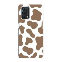 Чохол з принтом корови на Оппо А95 – Коричневий принт