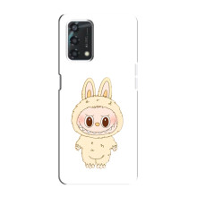 Чохол з принтом Лабубу для Oppo A95 – Бежевий Лабубу