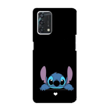 Чехол с принтом Стич на Oppo A95 – Стич на черном