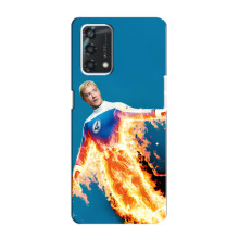 Чохол з принтом Фантастична четвірка для Oppo A95 – Людина-факел