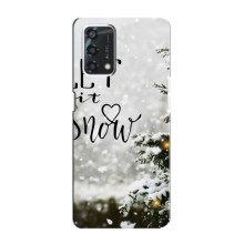 Новогодние, Праздничные Чехлы для Oppo A95 - 2024 год (Let it snow)