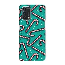 Силиконовый бампер на рождество для Oppo A95 (Леденцы)
