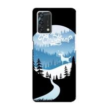 Силиконовый бампер на рождество для Oppo A95 (Рождественский Олень)