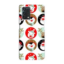 Силиконовый бампер на рождество для Oppo A95 (Рождественский принт)