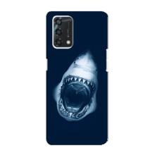 Силиконовый бампер с картинкой животных для Oppo A95 (Пасть Акулы)