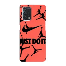 Силиконовый Чехол Nike Air Jordan на Оппо А95 – Just Do It