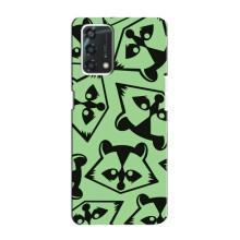 Силиконовый Чехол с Енотами на Oppo A95 – Мордочки Енота
