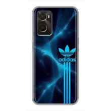 Чехлы Адидас для Oppo A96 (AlphaPrint) (Синий Адидас)