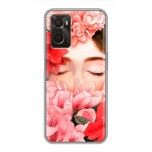 Чехлы (ART) Цветы на Oppo A96 (VPrint) (Глаза в цветах)