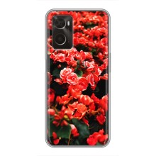 Чехлы с Цветами для Oppo A96 (VPrint) (Цветы красные)