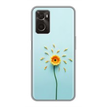 Чехлы с Цветами для Oppo A96 (VPrint) (Желтый цветок)