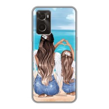 Чехол с печатью для Oppo A96 - (Мама с ребенком) (AlphaPrint) (Мама с доченькой)
