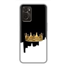 Чохол (Корона на чорному фоні) для Оппо А96 (Золота корона)