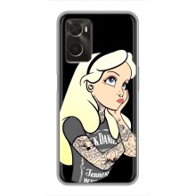 Чехол с печатью для Oppo A96 - (Мода) (AlphaPrint) (Девочка в тату)