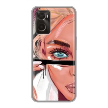Чехол с печатью для Oppo A96 - (Мода) (AlphaPrint) (Макияж)