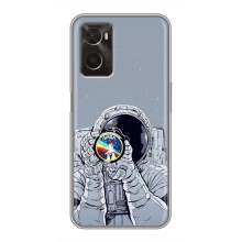 Чехол NASA для Oppo A96 (AlphaPrint) (Космонавт фото)