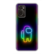 Чехол Амонг Ас для Oppo A96 (AlphaPrint) (Яркий скин)