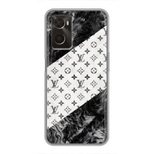 Чехол Стиль Louis Vuitton на Oppo A96 – LV на белом