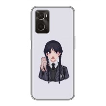 Чехлы Венсдей на Oppo A96 Уэнсдей (AlphaPrint) (Уэнздей и Вещь)