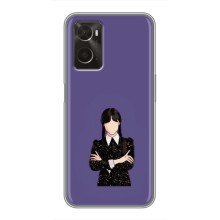 Чехлы Венсдей на Oppo A96 Уэнсдей (AlphaPrint) (Уэнздей в черном)