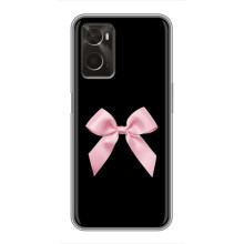 Чехол банты для Oppo A96 – Бант на черном