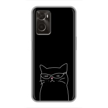 Чехол с рисунком кот на Oppo A96 (Равнодушный кот)