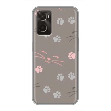 Чехол с рисунком кот на Oppo A96 (Лапы и усы)
