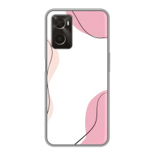 Чехол цветочный дизайн для Oppo A96 – Розовый фон