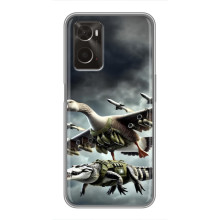 Чехол с мемами тралалело тралала для Oppo A96 – Гусини и крокодило