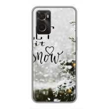 Новогодние, Праздничные Чехлы для Oppo A96 - 2024 год (Let it snow)