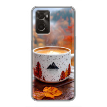 Чехол с уникальным дизайном «Осень с кофе» для Oppo A96 – Кофе на природе