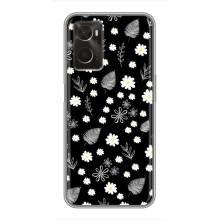 Чехлы с тематикой "ЦВЕТЫ" на Oppo A96 (цветение на чорном)