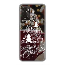 Рождественские Чехлы для Oppo A96 (VPrint) (Елочка узорная)