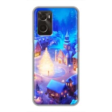 Рождественские Чехлы для Oppo A96 (VPrint) (Рождественский город)