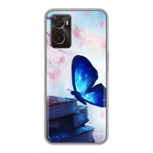 Силіконовий бампер з картинкою звірів для Oppo A96 (Метелик синій)