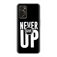 Силиконовый Чехол на Oppo A96 с картинкой Nike – Never Give UP