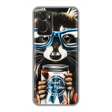 Силіконовий Чохол з Энотами  на Oppo A96 (Єнот в окулярах)