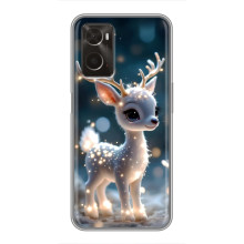 Яскравий чохол для Oppo A96 з Зимові Оленята – Блискуче оленятко