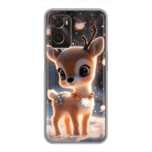 Яскравий чохол для Oppo A96 з Зимові Оленята – Оленятко