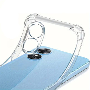 TPU чехол GETMAN Ease logo усиленные углы Full Camera для Oppo A98 – Прозрачный
