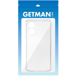 TPU чехол GETMAN Ease logo усиленные углы Full Camera для Oppo A98 – Прозрачный