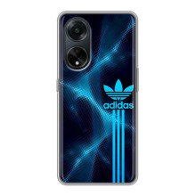 Чехлы Адидас для Oppo A98 (AlphaPrint) (Синий Адидас)