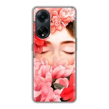 Чехлы (ART) Цветы на Oppo A98 (VPrint) (Глаза в цветах)