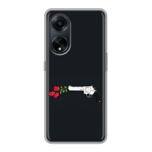 Чехлы (ART) Цветы на Oppo A98 (VPrint) (Неожиданные цветы)
