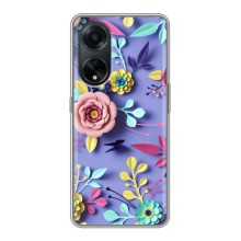 Чехлы с Цветами для Oppo A98 (VPrint) (Цветочный дизайн)